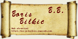 Boris Bilkić vizit kartica